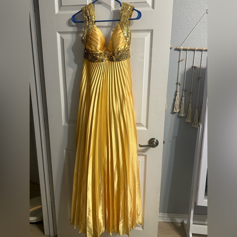 Prom dress gold size two